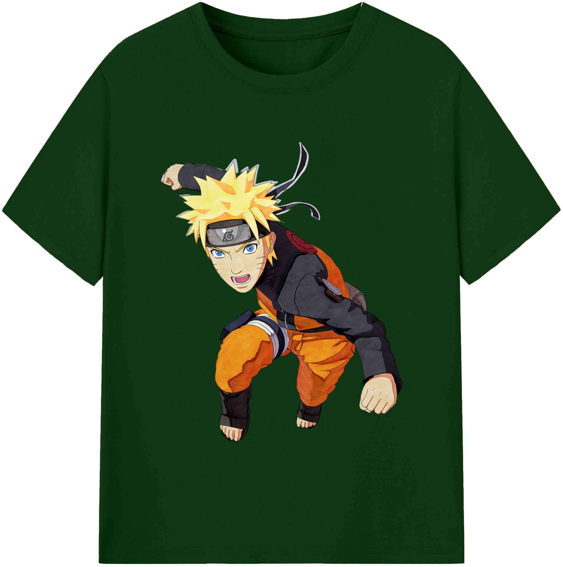 （画像用） NARUTO -ナルト- うずまき ナルト Uzumaki Naruto 綿100％半袖Tシャツ（フロントプリント）